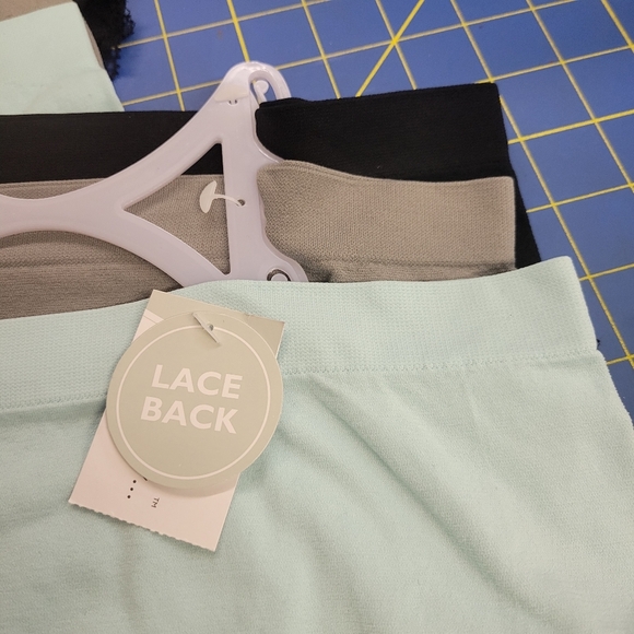 Just Be  Set of 3 Light Blue, Gray & Black Bikini Lace - Picture 2 of 3